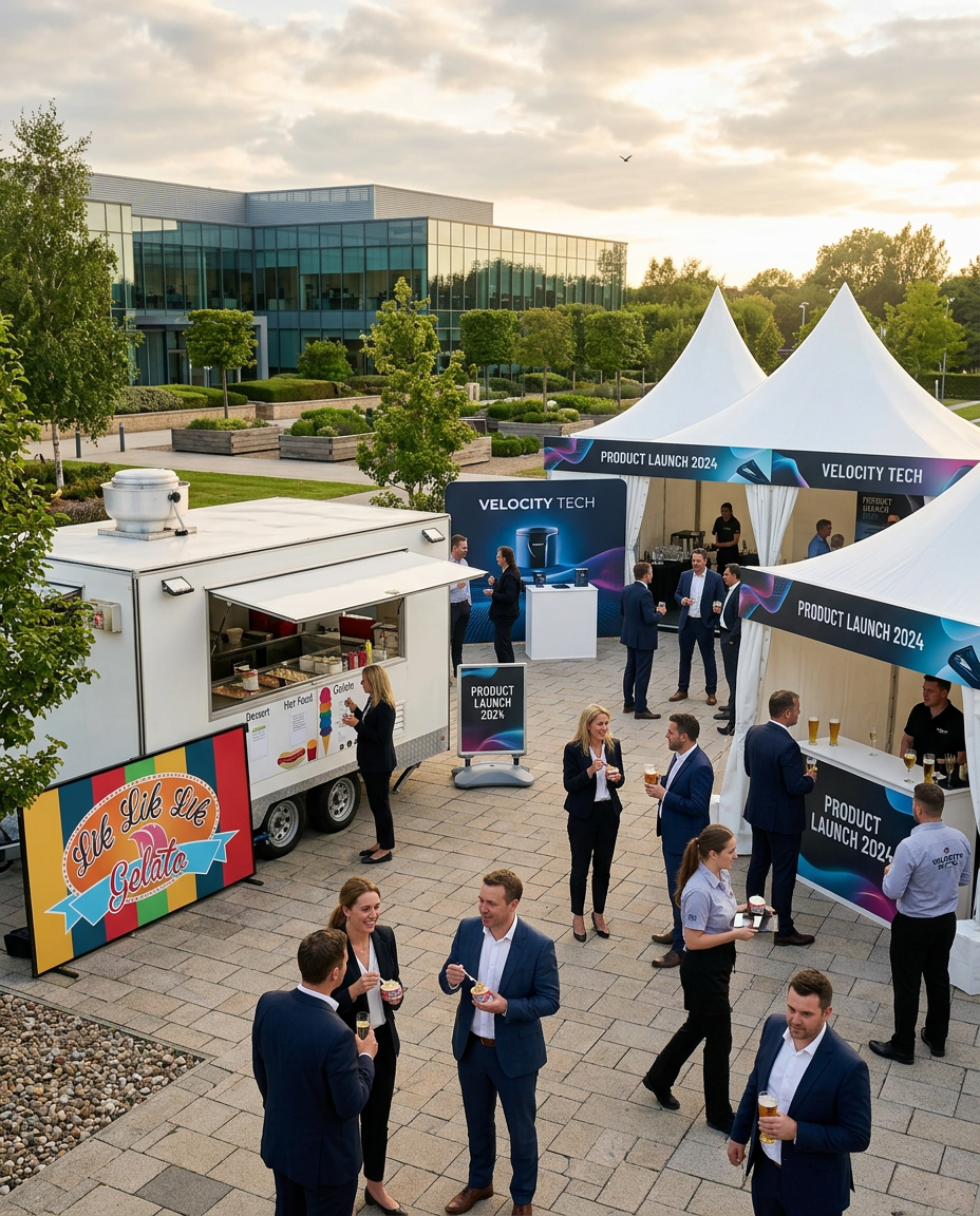 Lik Lik Lik food truck at an outdoor product launch and client event